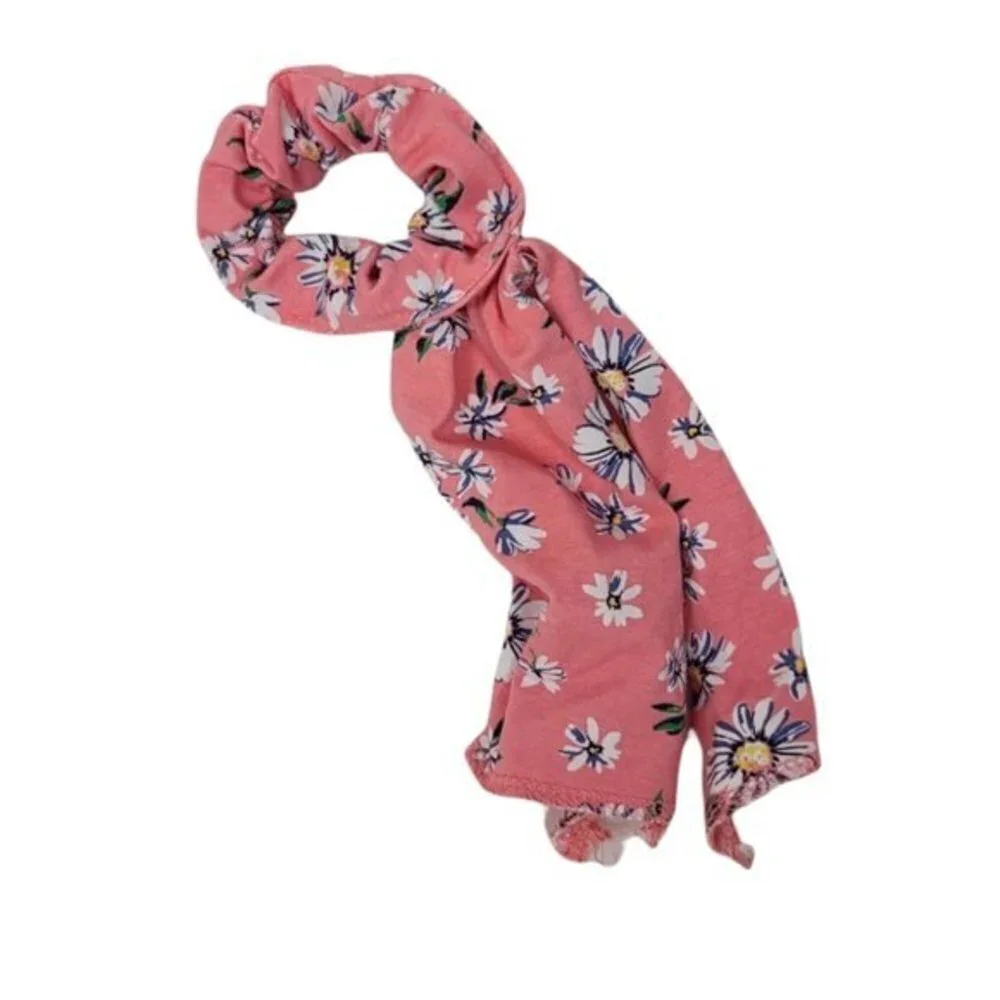 Floral Scarf Scrunchie Girls Ponytail Hair Tie